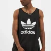 Adidas Originals Herren Tank Tops Trefoil In Schwarz