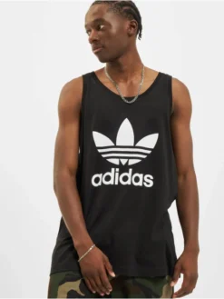 Adidas Originals Herren Tank Tops Trefoil In Schwarz