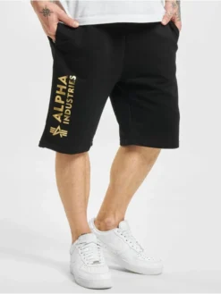 Alpha Industries Herren Shorts Basic Ai Foil Print In Schwarz