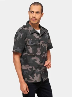 Brandit Herren Hemd US Ripstop Shortsleeve In Camouflage