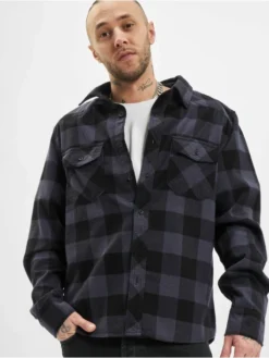 Brandit Herren Hemd Check In Schwarz