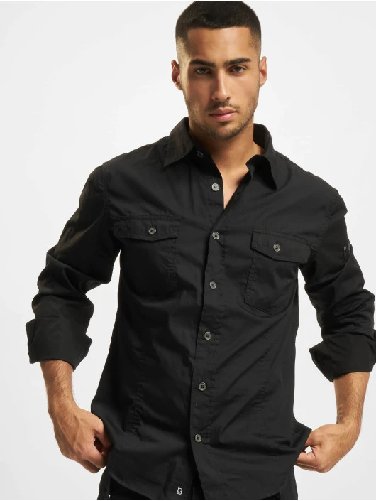 Brandit Herren Hemd Slim In Schwarz 1 Brandit Herren Hemd Slim In Schwarz