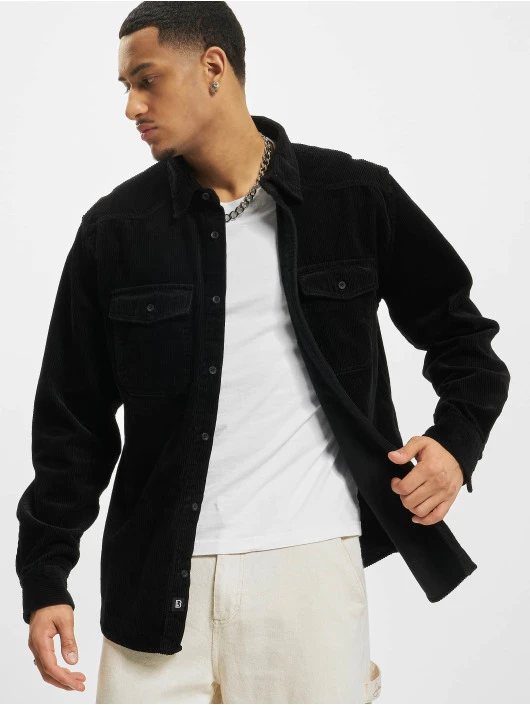 Brandit Herren Hemd Corduroy Classic In Schwarz 1 Brandit Herren Hemd Corduroy Classic In Schwarz