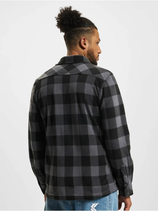 Brandit Herren Hemd Jeff Fleece Long Sleeve In Schwarz 2 Brandit Herren Hemd Jeff Fleece Long Sleeve In Schwarz – Bild 2