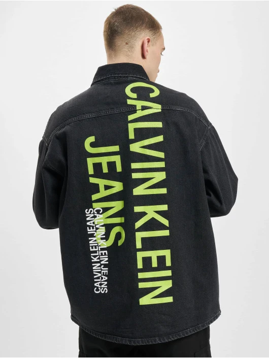 Calvin Klein Herren Hemd Oversized Modern In Schwarz 2 Calvin Klein Herren Hemd Oversized Modern In Schwarz – Bild 2