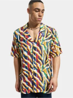 CARLO COLUCCI Herren Hemd Knit Print In Weiß