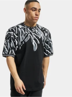 CARLO COLUCCI Herren T-Shirt Oversize Print In Schwarz