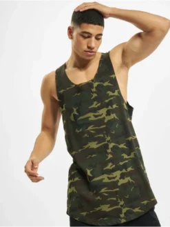 DEF Herren Tank Tops Basic Long In Camouflage