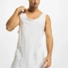 DEF Herren Tank Tops Basic Long In Weiß