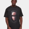 Herren T-Shirt Bad Madonna Heavy Oversized In Schwarz