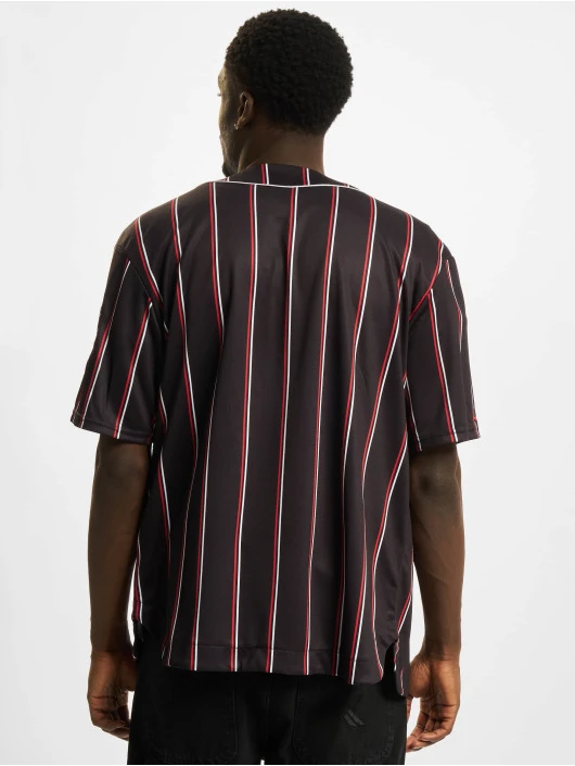 FUBU Herren Hemd Pinstripe Baseball Jersey In Schwarz 2 FUBU Herren Hemd Pinstripe Baseball Jersey In Schwarz – Bild 2