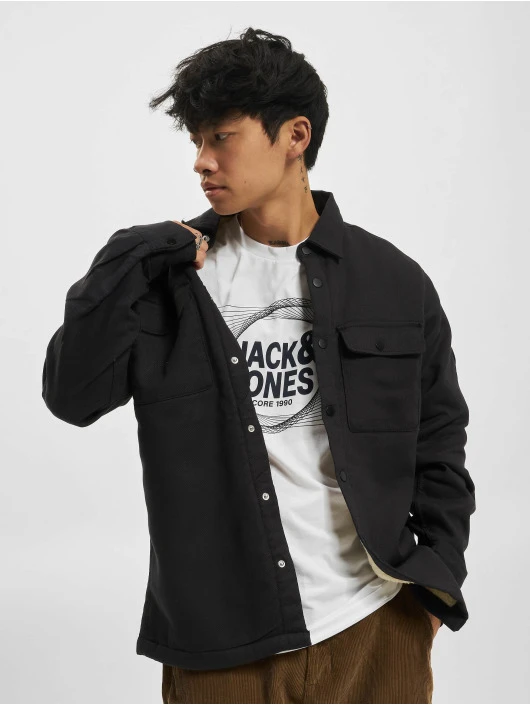 Jack & Jones Herren Hemd Hike Darren Teddy In Schwarz 1 Jack & Jones Herren Hemd Hike Darren Teddy In Schwarz