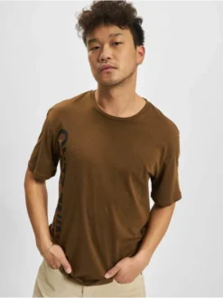 Jack & Jones Herren T-Shirt Mapping Text Crew Neck In Braun