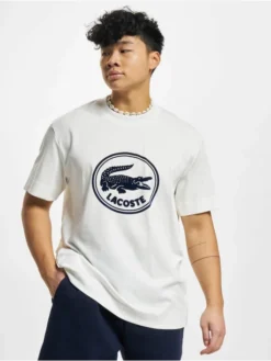 Lacoste Herren T-Shirt 3D Print In Weiß