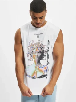Herren T-Shirt Medusa X Sleeveless In Weiß