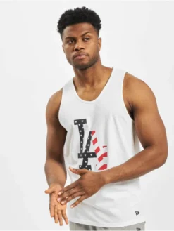 NEW ERA Herren Tank Tops MLB LA Dodgers Infill Team Logo In Weiß