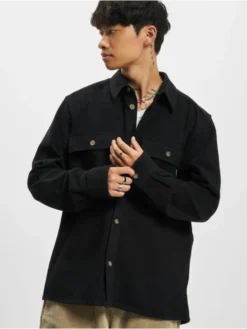 Only & Sons Herren Hemd Scott Solid Flannel In Schwarz