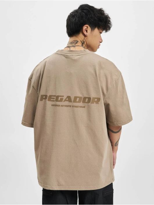 Pegador Herren T-Shirt Colne Logo Oversized In Beige 2 Pegador Herren T-Shirt Colne Logo Oversized In Beige – Bild 2