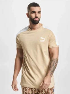Puma Herren T-Shirt Iconic T7 In Beige