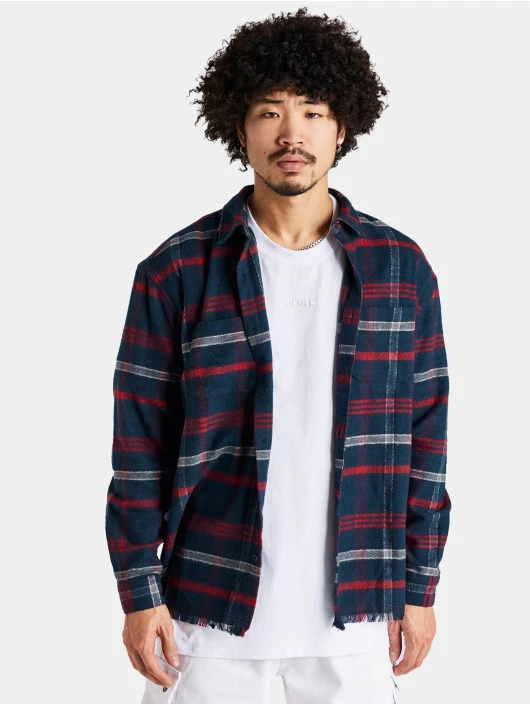 Herren Hemd Towelling Logo Check In Blau 1 Herren Hemd Towelling Logo Check In Blau