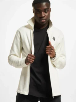 Herren Hemd Smart Zip Herringbone Over In Weiß