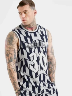 Herren Tank Tops Monogram In Blau