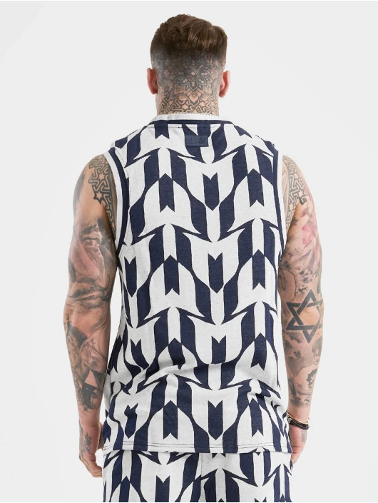 Herren Tank Tops Monogram In Blau 2 Herren Tank Tops Monogram In Blau – Bild 2