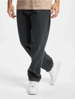 Southpole Herren Loose Fit Jeans 3D Embroidery In Schwarz