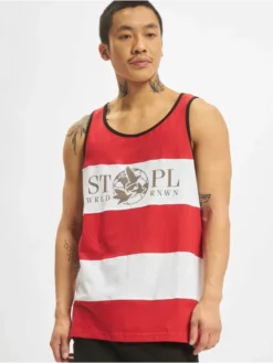 Herren Tank Tops Pigeon Globe Printed In Rot