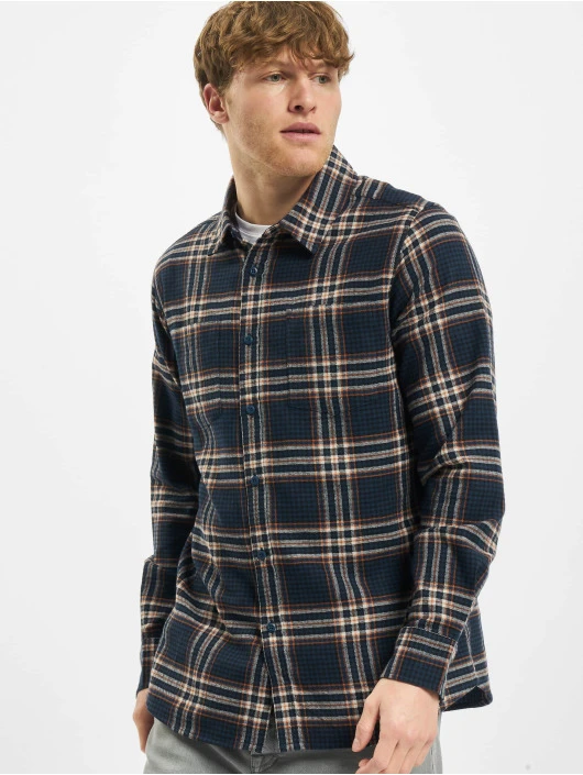 URBAN CLASSICS Herren Hemd Checked Campus In Blau 1 URBAN CLASSICS Herren Hemd Checked Campus In Blau