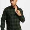 URBAN CLASSICS Herren Hemd Checked Flanell In Grün