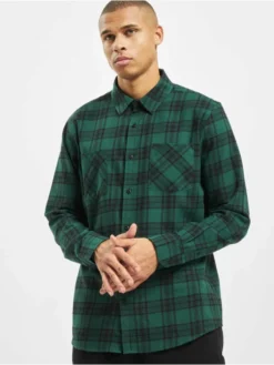URBAN CLASSICS Herren Hemd Checked 7 Flanell In Grün