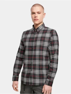 URBAN CLASSICS Herren Hemd Classic In Schwarz