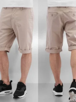 URBAN CLASSICS Herren Shorts Stretch Turnup In Beige