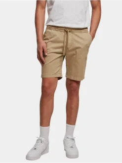 URBAN CLASSICS Herren Shorts Stretch Twill Jogger In Beige