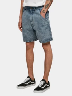 URBAN CLASSICS Herren Shorts Organic Denim Bermuda In Blau