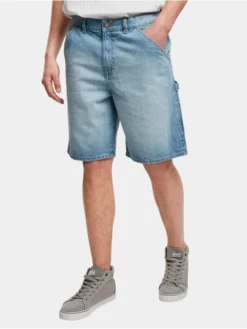 URBAN CLASSICS Herren Shorts Carpenter In Blau