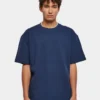 URBAN CLASSICS Herren T-Shirt Oversized Waffle In Blau