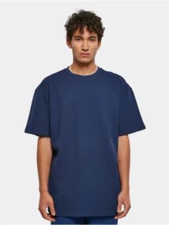 URBAN CLASSICS Herren T-Shirt Oversized Waffle In Blau