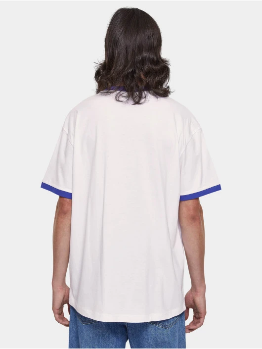 URBAN CLASSICS Herren T-Shirt Oversized Ringer In Weiß 2 URBAN CLASSICS Herren T-Shirt Oversized Ringer In Weiß – Bild 2