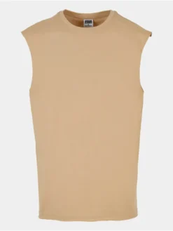 URBAN CLASSICS Herren Tank Tops Open Edge Less In Beige