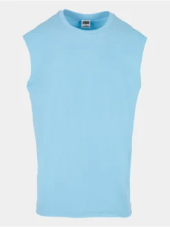 URBAN CLASSICS Herren Tank Tops Open Edge Less In Blau