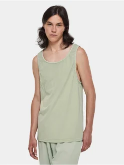 URBAN CLASSICS Herren Tank Tops Heavy Oversized Acid Wash In Grün