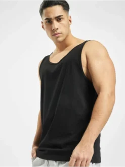 URBAN CLASSICS Herren Tank Tops Jersey Big In Schwarz