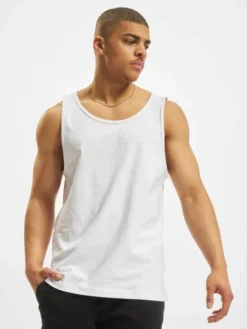 URBAN CLASSICS Herren Tank Tops Jersey Big In Weiß