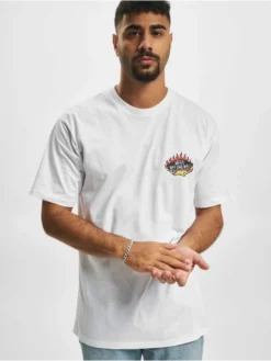 Vans Herren T-Shirt Fuego Skeleton Logo In Weiß