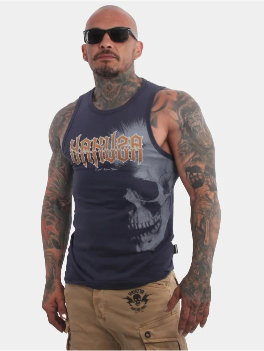 Herren Tank Tops Deathbed In Blau 1 Herren Tank Tops Deathbed In Blau