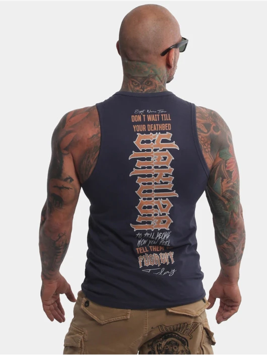 Herren Tank Tops Deathbed In Blau 2 Herren Tank Tops Deathbed In Blau – Bild 2