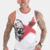 Herren Tank Tops Crossed In Weiß